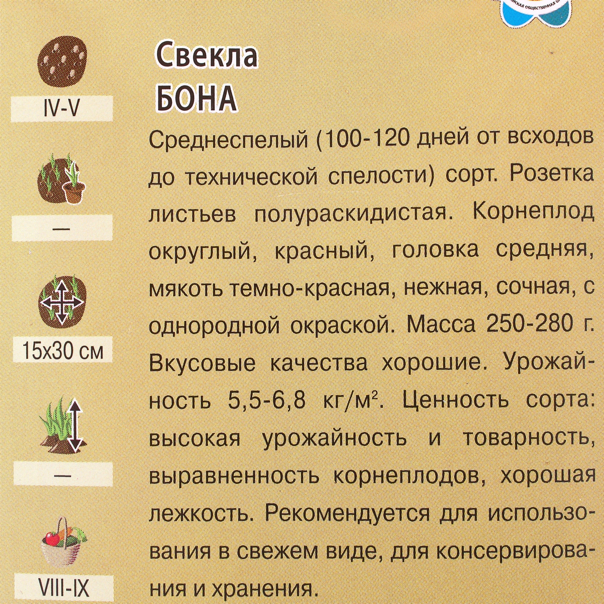 81933351 Семена Свёкла «Бона» 2 г Santreyd  - Вид №2