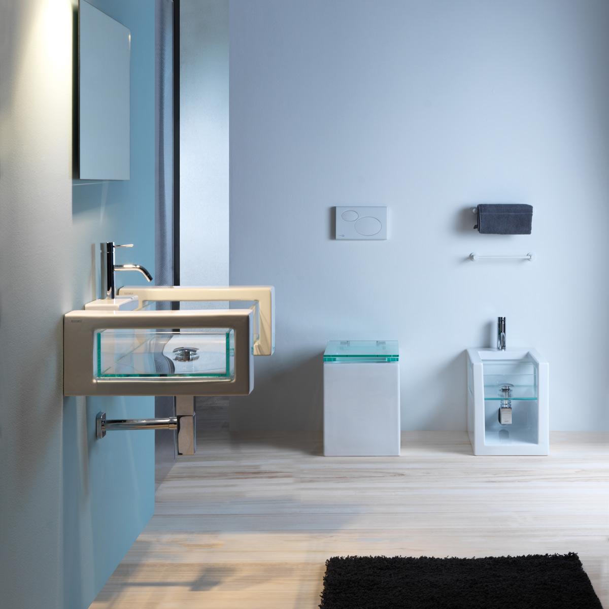 GLBI011 Напольное биде приставное GSG CERAMIC GLASS - Вид №3