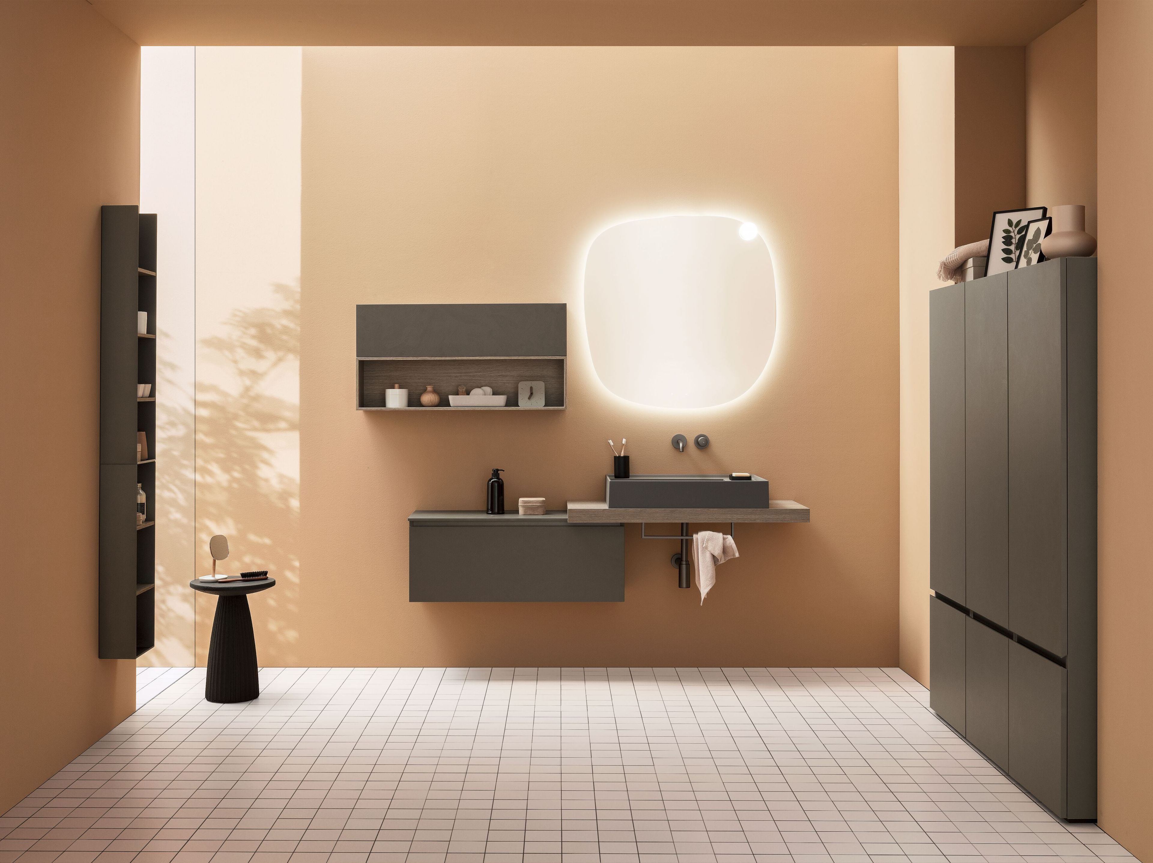 Термо текстурированный подвесной умывальник ARBLU Dress System ARCH-00023447