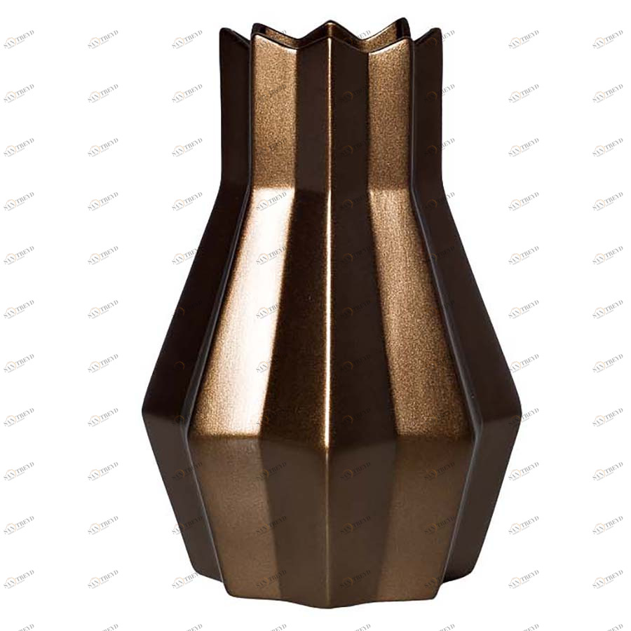 Ваза золотисто-коричневая 22х22х32 GARDA DECOR - 048563 Золото;коричневый 