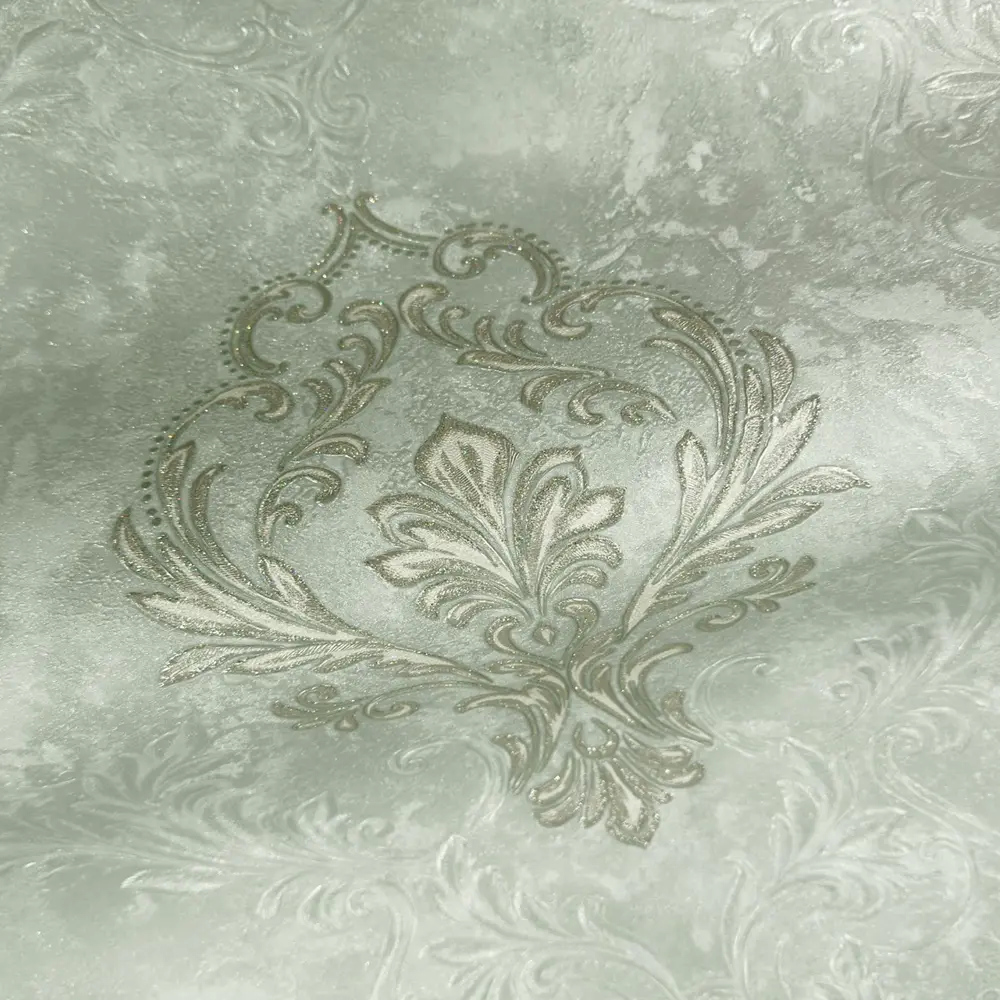 Обои флизелиновые Euro Decor Saphire зеленые 1.06 м ED7259-04 89456613 STLM-2114901 - Вид №3