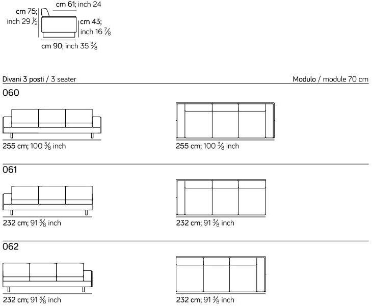 AMURA 5-местный кожаный диван Tau Am006.339+t532+032 - Вид №6