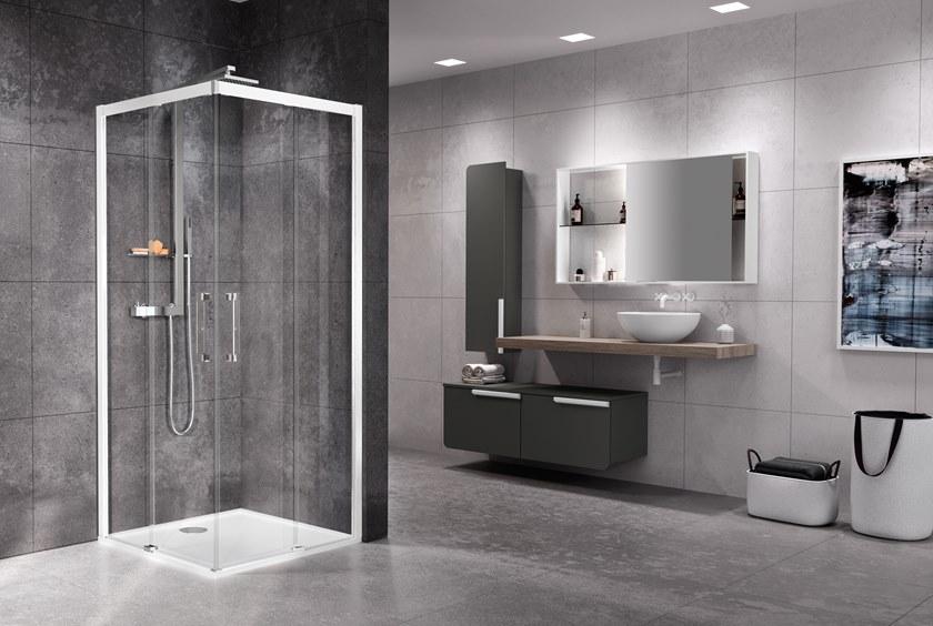 NOVELLINI Душевой уголок угловой с раздвижной дверцей Rose rosse sun-id-1358742 - Вид №1