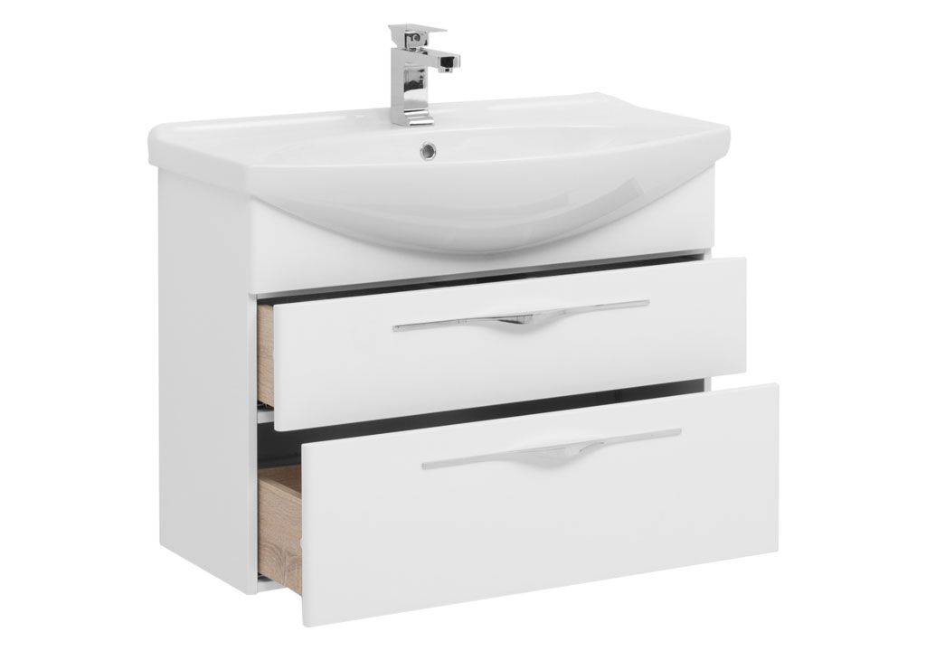 Тумба с раковиной Aquanet Ирвин 85 белый 0020397200175448 - Вид №1