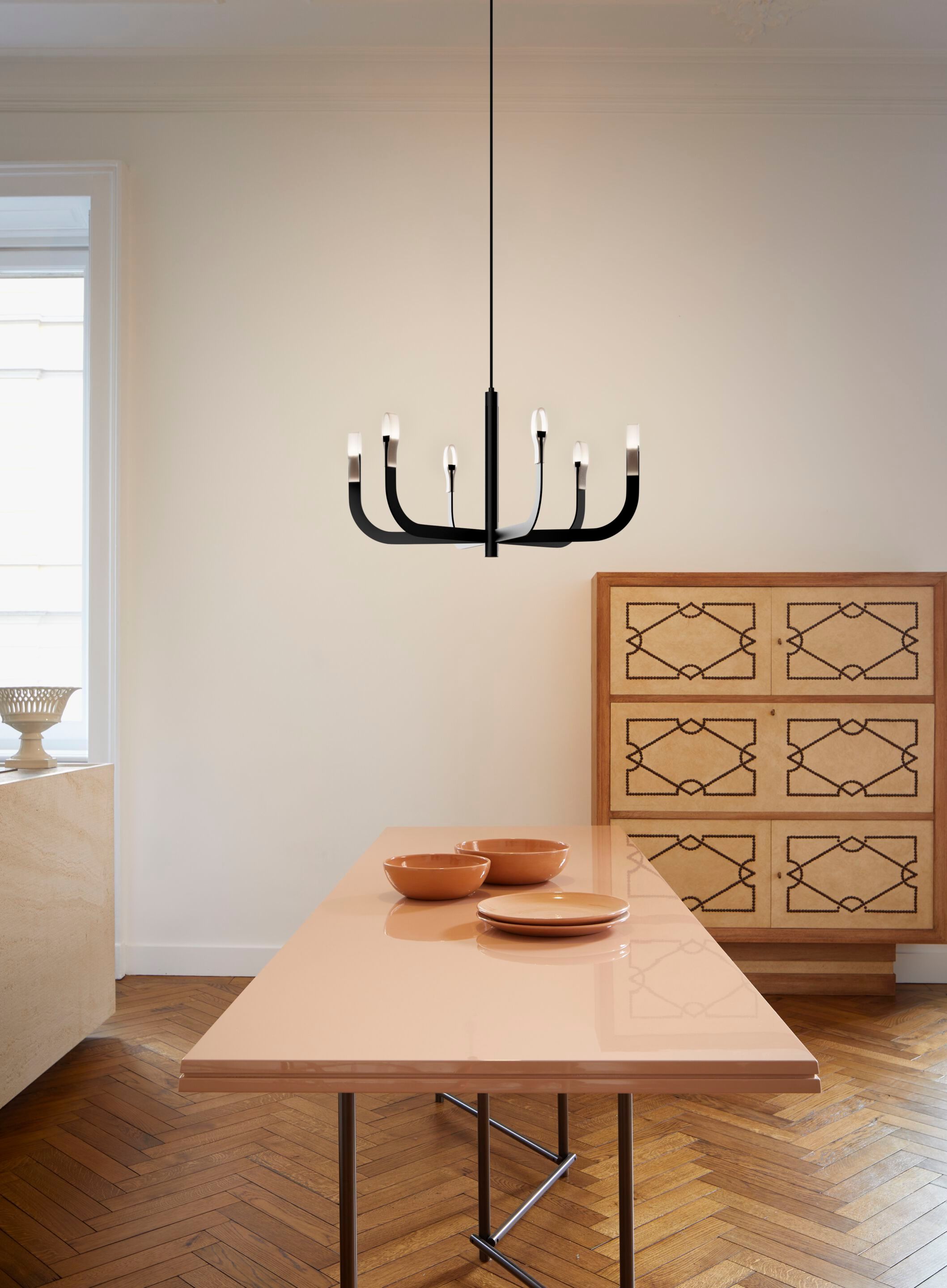 Алюминиевая светодиодная люстра LUCEPLAN J-US ARCH-00147643