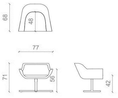 B&T Design Кресло поворотное на 4-х спицах с подлокотниками sun-id-1444962 - Вид №5