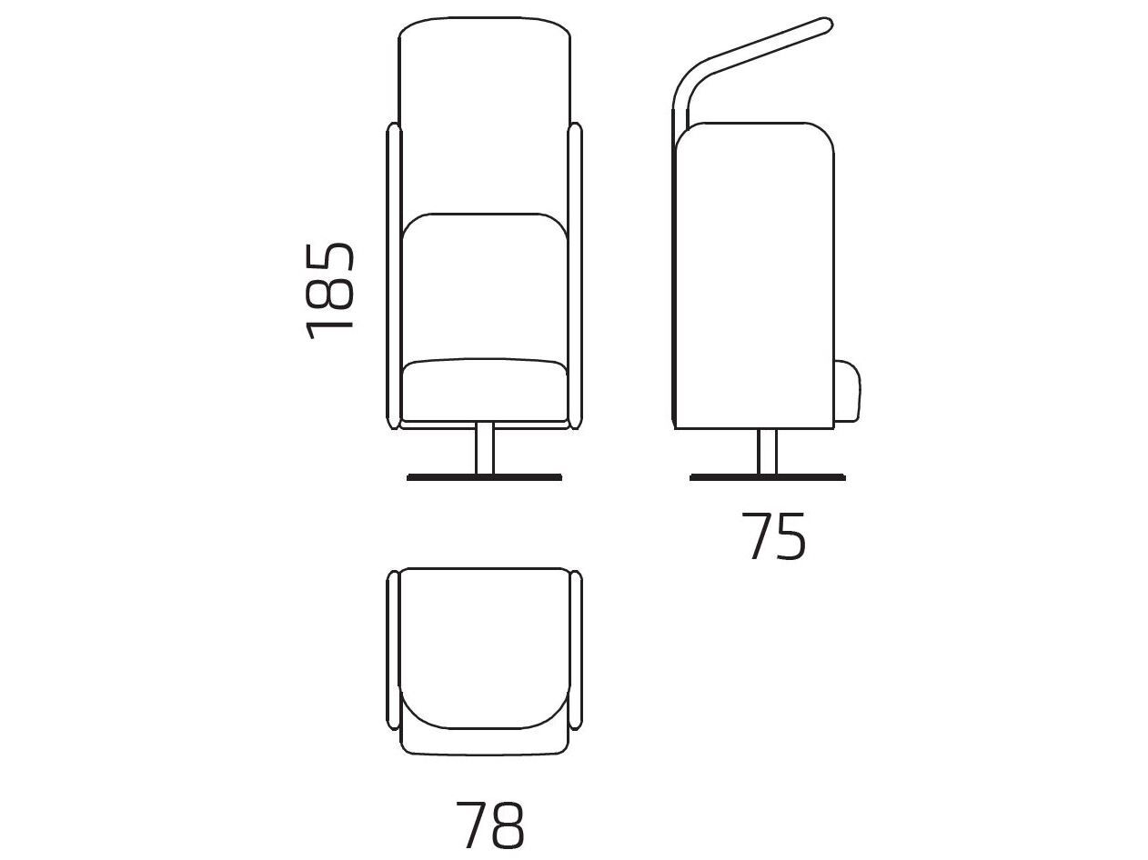 Ткань офисное кресло / остров Intuit by Softrend август ARCH-00134384 - Вид №3