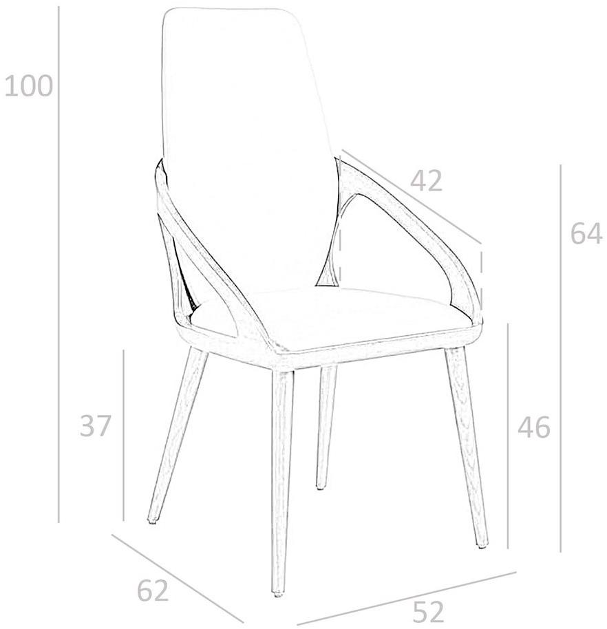Angel Cerdá Стул из кожзаменителя с подлокотниками New chair 4066 ch17019 Angel Cerda - Вид №5
