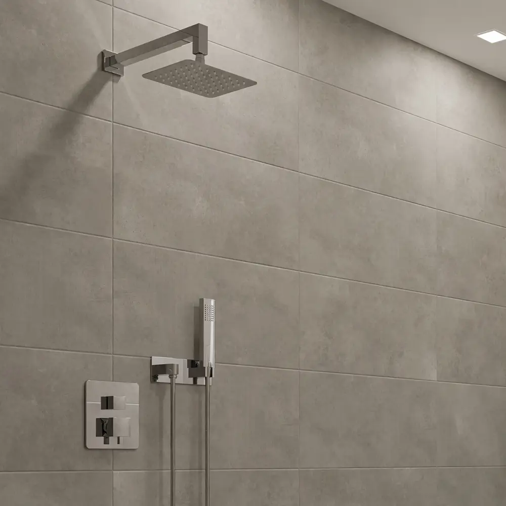 Плитка настенная Azori Cemento Shadow 31.5×63 см бетон матовый темно-серый 89404305 STLM-1570484