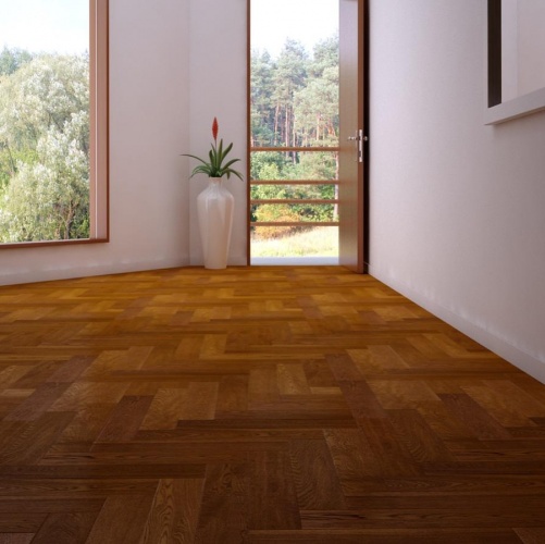 Паркет Ёлка Marco Ferutti Hermitage Коньяк Дуб Любая на выбор с брашью (Текстурированная) 610х122 мм 2600700108 - Вид №4