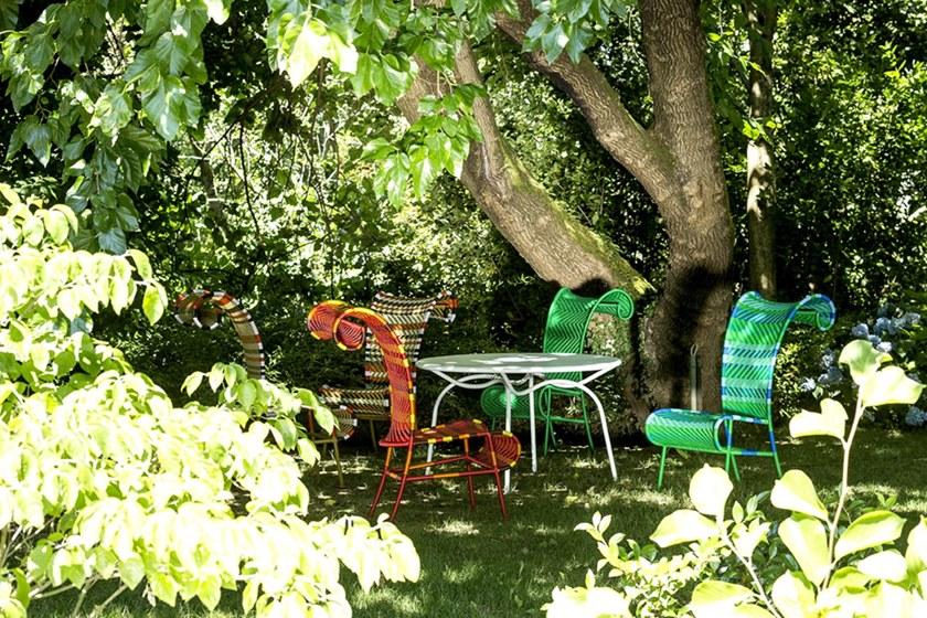 Moroso Стул с высокой спинкой из переплетенных полиэтиленовых нитей M'afrique sun-id-1462472 - Вид №8