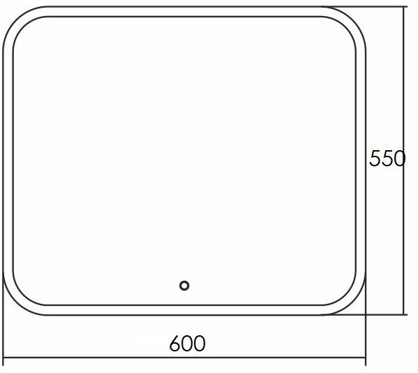 360550 Зеркало Comfort 600*550 с сенсорным выключателем Grossman - Вид №1
