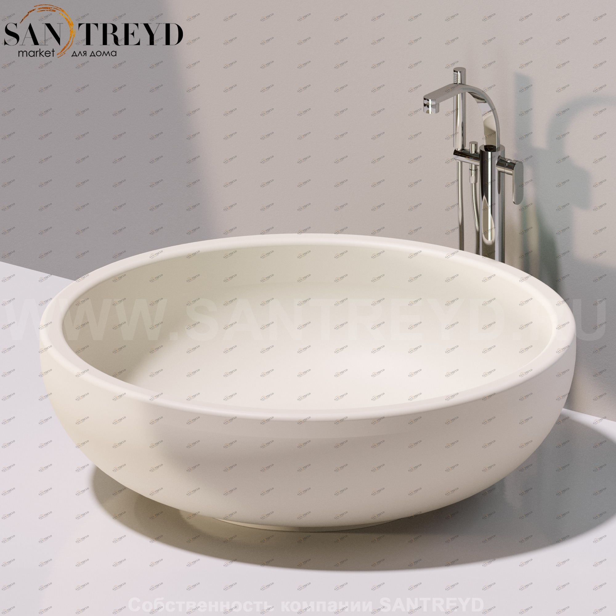 Flaminia FONTANA Ванна свободностоящая 135 см бежевая FN135.9003 Ceramica Flaminia Fonte FN1359003