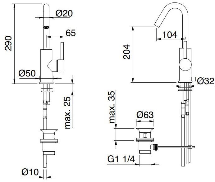 Rubinetterie Treemme X-change_mono  7510  - Вид №4