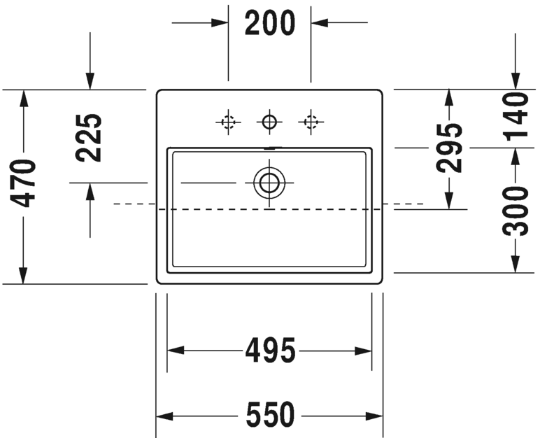 0382550000 Накладная раковина под столешницу  овальная Duravit Vero Air - Вид №1