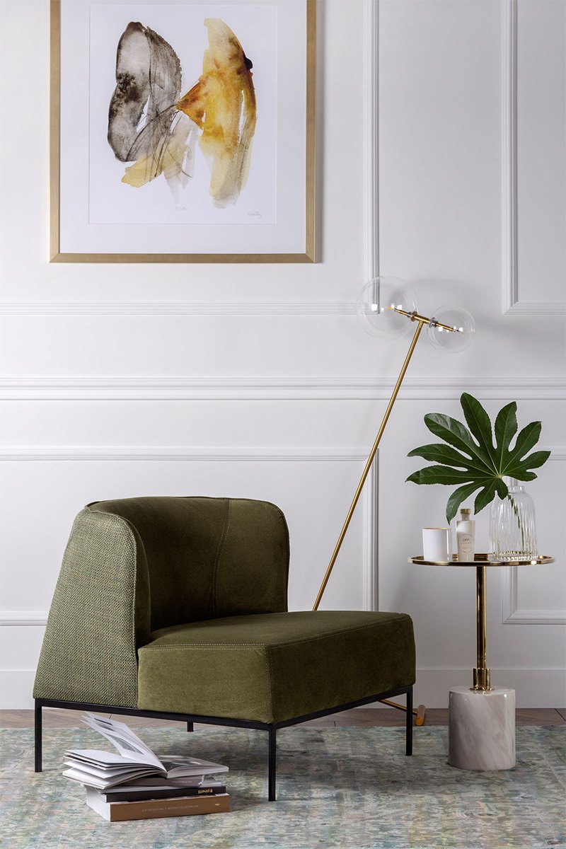 Ковер прямоугольный серо-зеленый 230х160 см Blush Elmwood CARPETDECOR ДИЗАЙНЕРСКИЕ, HANDMADE 00-3893136 Зеленый;серый  - Вид №2