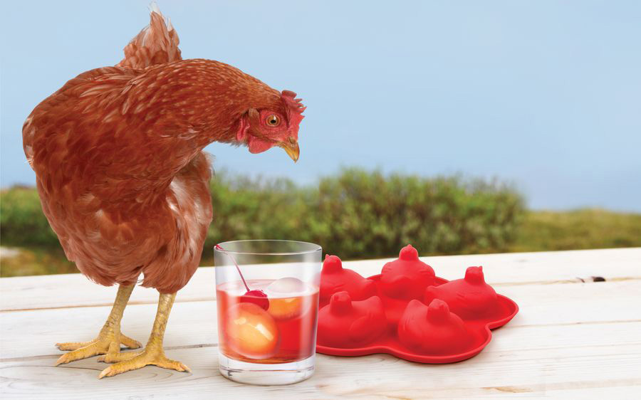 Форма для льда силиконовая красная Hatched FRED&FRIENDS ДИЗАЙНЕРСКИЕ 00-3871442 Красный  - Вид №3