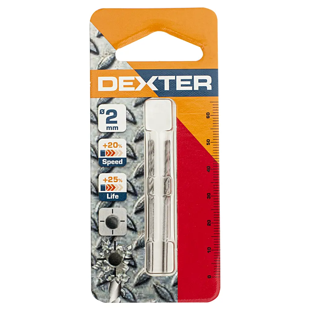 Сверло по металлу HSS-G 2х50 мм Dexter SM279 16708572 STLM-2083759  - Вид №2