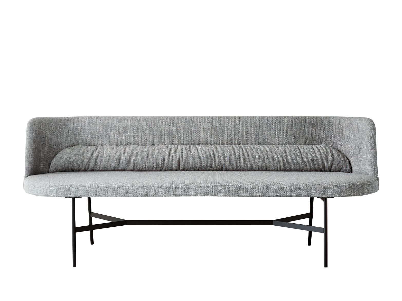 Мягкая скамейка из ткани со спинкой more Harri ARCH-00029666