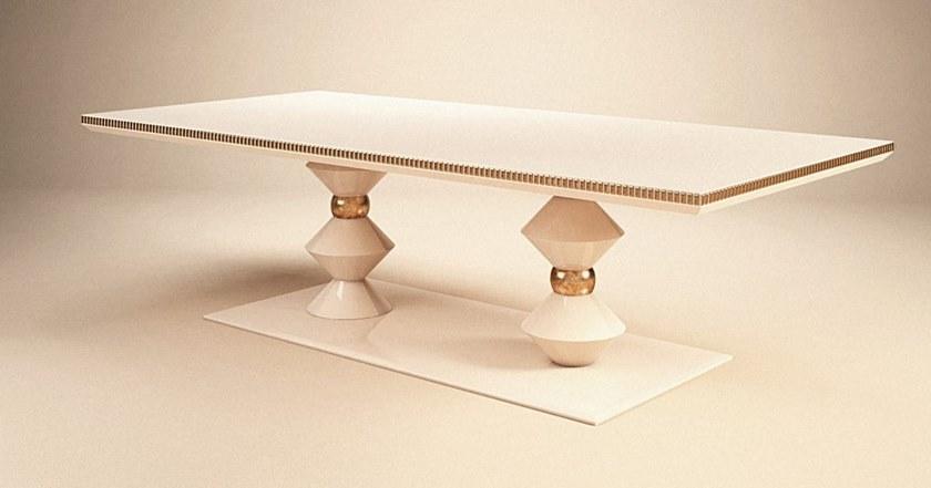 Malabar Лакированный прямоугольный обеденный стол из дерева Cortez sun-id-1407390 - Вид №3