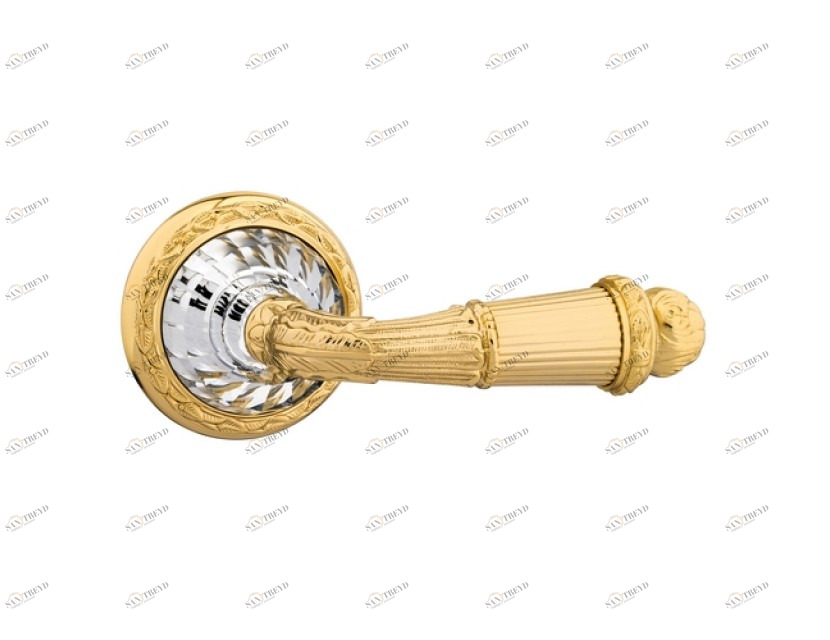 0R6220.000.50 Набор дверных ручек на розах с кристаллами сваровски эксклюзив Яркий хром Mestre 