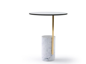 Круглый журнальный столик из каррарского мрамора