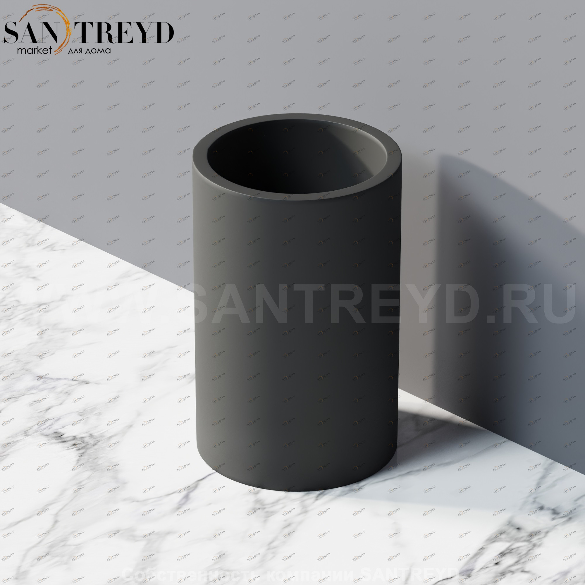 Agape BUCATINI Держатель для зубных щёток на столешницу черный ABUC0161SEB