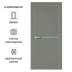 PORTIKA Борно 55 - межкомнатная дверь с магнитным замком, серый тренто 89427201