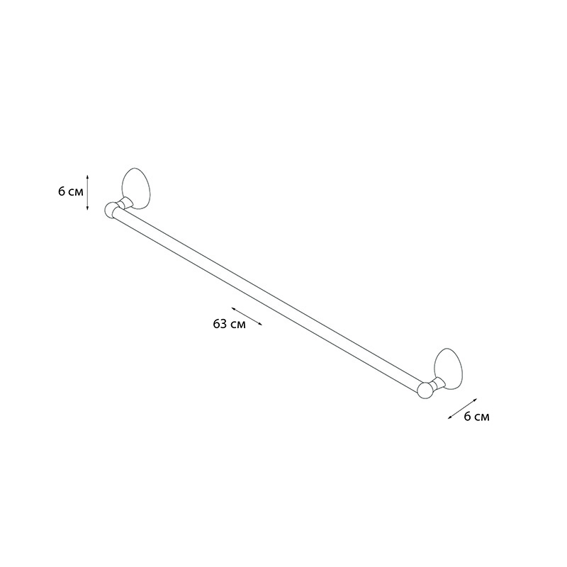Полотенцедержатель трубчатый Grampus BRIZ GR3001 - Вид №2