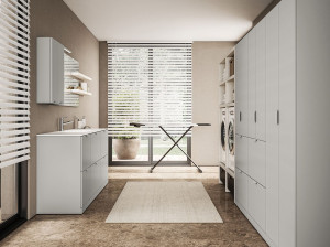 Шкаф для стиральной машины с зеркалом