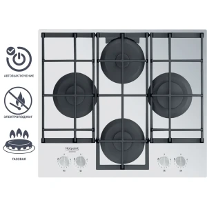 Варочная панель газовая Hotpoint HAGS 61F/WH 4 конфорки 59x51 см цвет белый