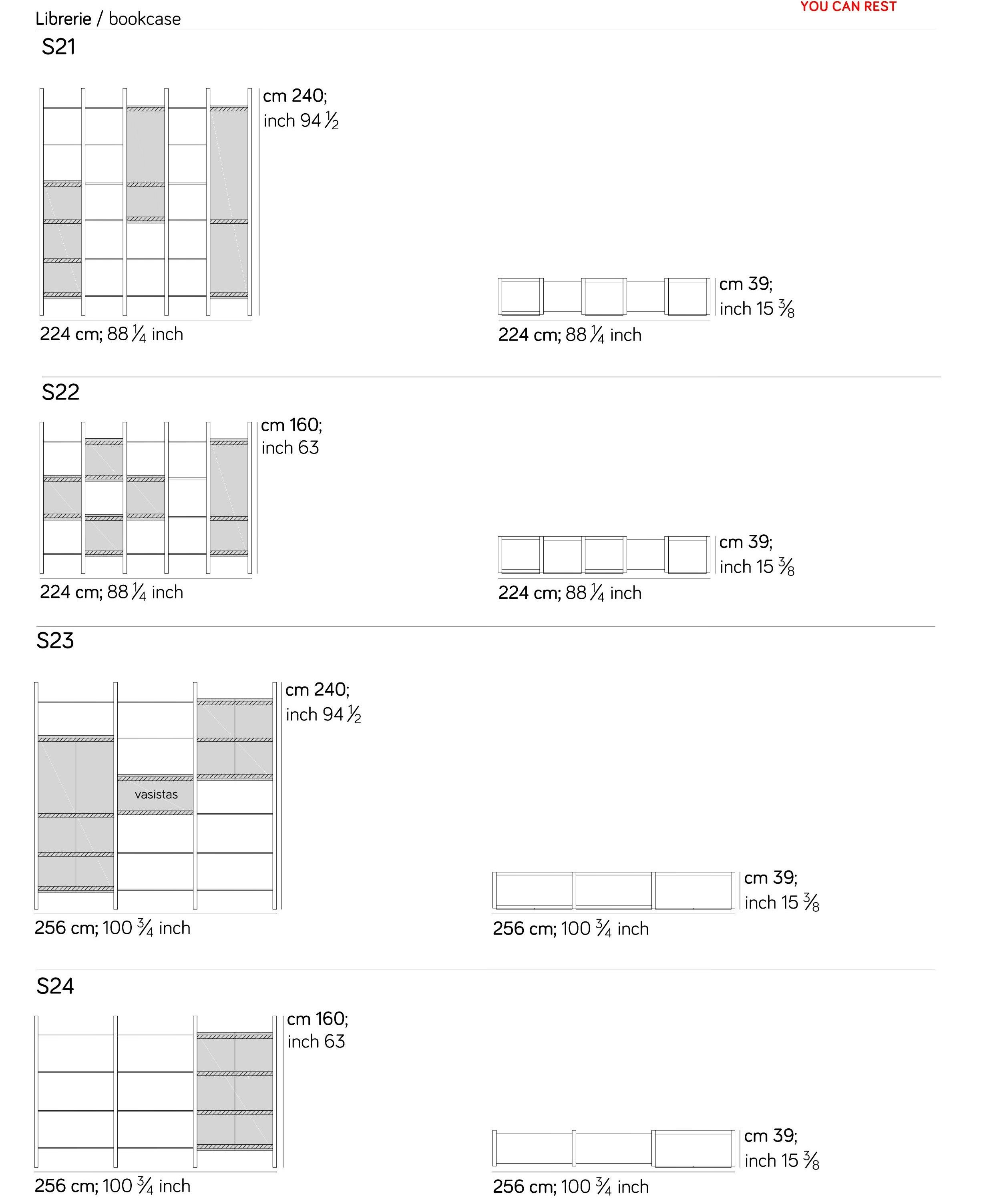 Деревянный секционный книжный шкаф Amura система мнение 1 ARCH-00024142 - Вид №15