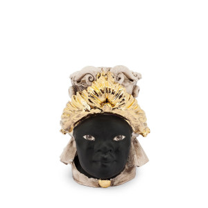 200866-BT ABHIKA ВАЗА MORO LADY SMALL CHIC BLACK MAT