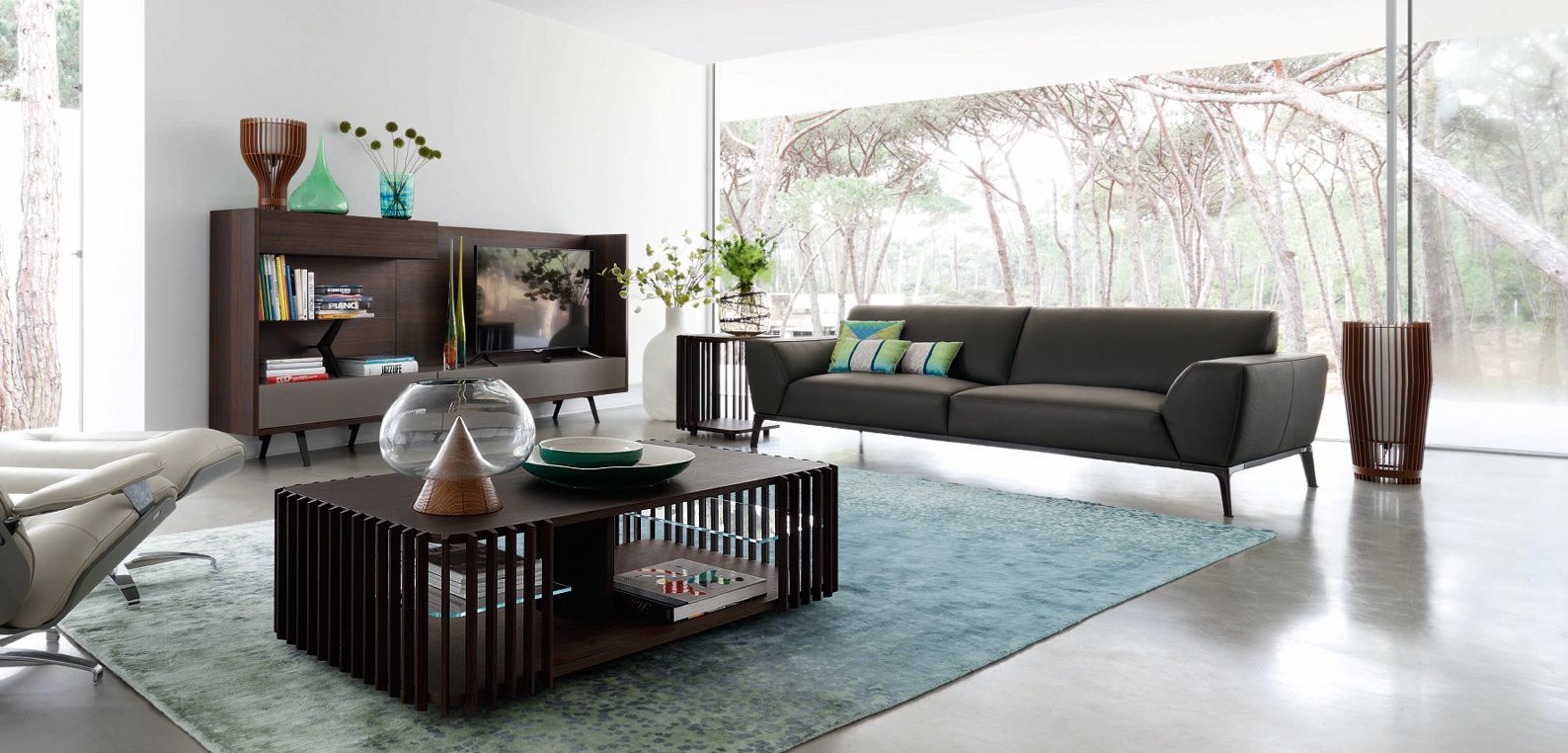 Деревянный шпон прямоугольный низкий журнальный столик ROCHE BOBOIS PALIS ARCH-00074774 - Вид №2