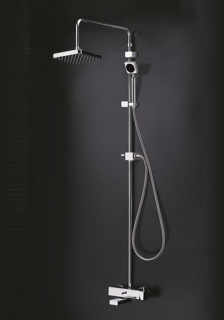 JUSTIME Настенная душевая стойка из хромированной латуни с ручным душем с лейкой Mark sun-id-1455130 - Вид №1