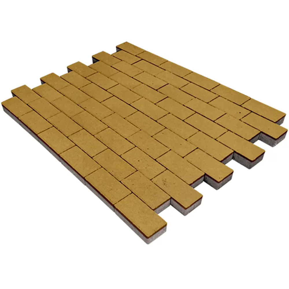 Плитка тротуарная прямоугольная Лайн 200x100x60 мм желтый 84693373 STLM-2082151 Santreyd  - Вид №1