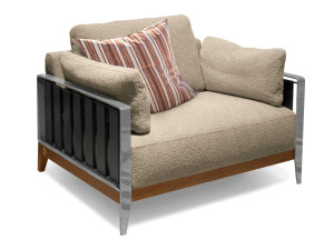 Тканевое кресло с подлокотниками