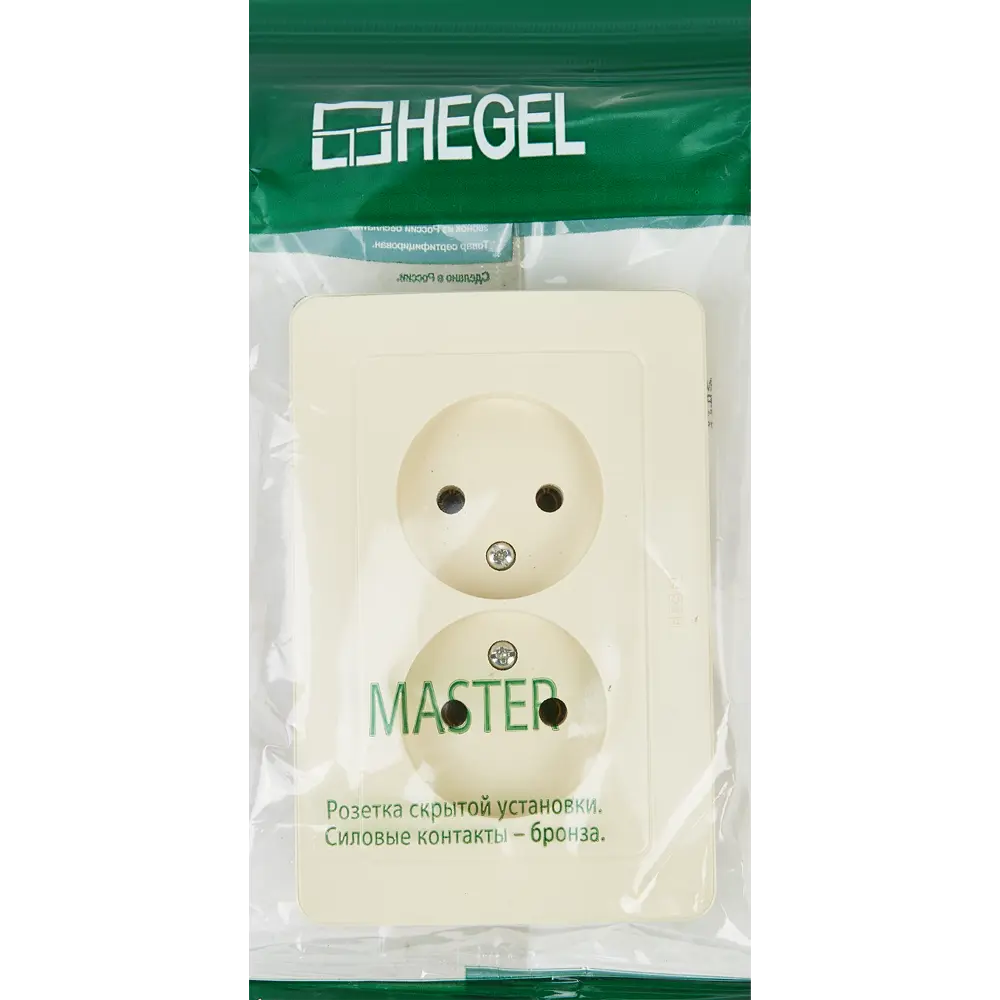 Розетка двойная Hegel цвет слоновая кость 84399405 STLM-2085162  - Вид №5