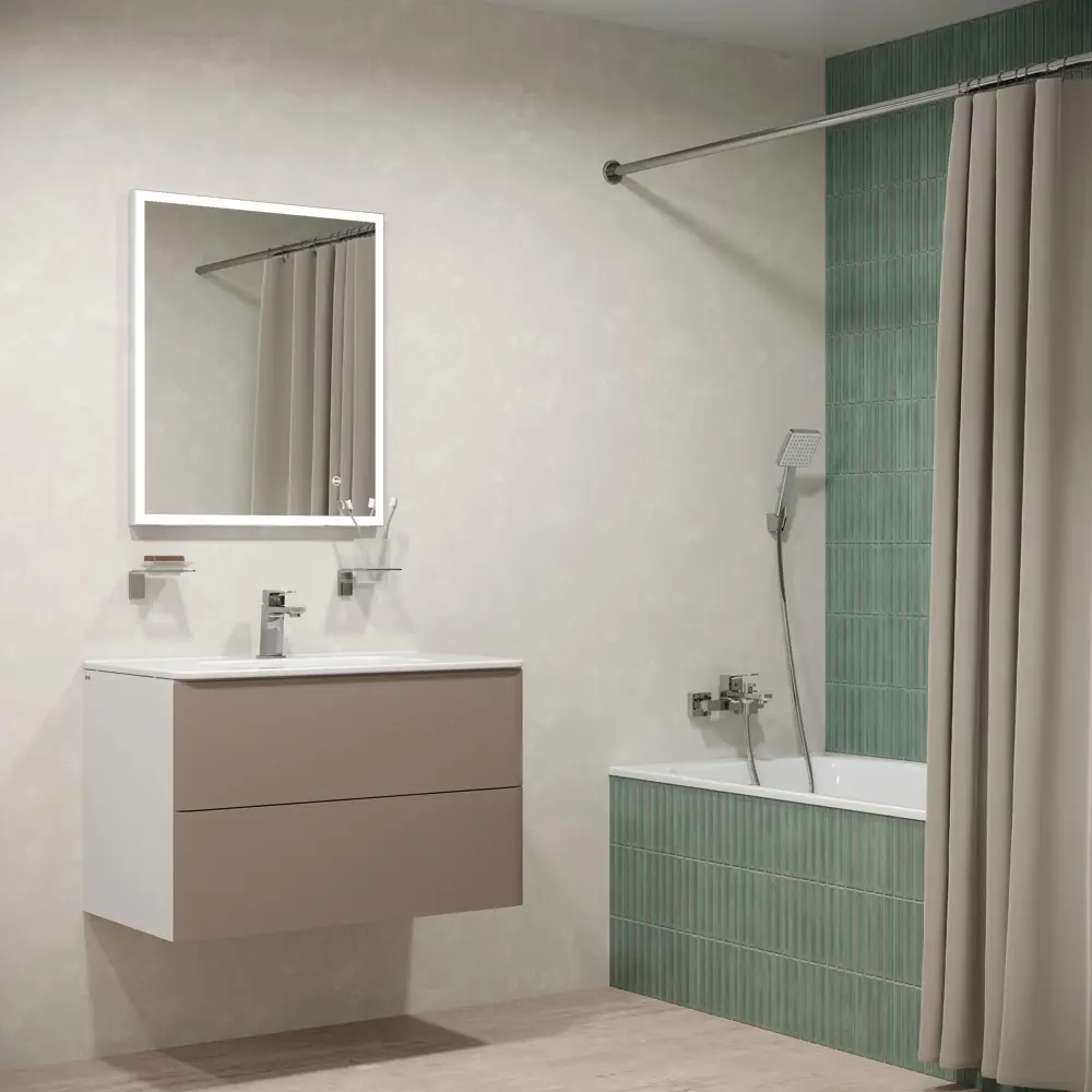 89398607 Смеситель для ванны Iddis BRESB00i02 однорычажный с лейкой и шлангом цвет хром STLM-1578493 - Вид №4