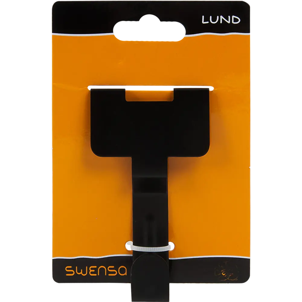 Крючок одинарный Swensa Lund для рейлинга цвет чёрный 82471709 STLM-2145961  - Вид №2