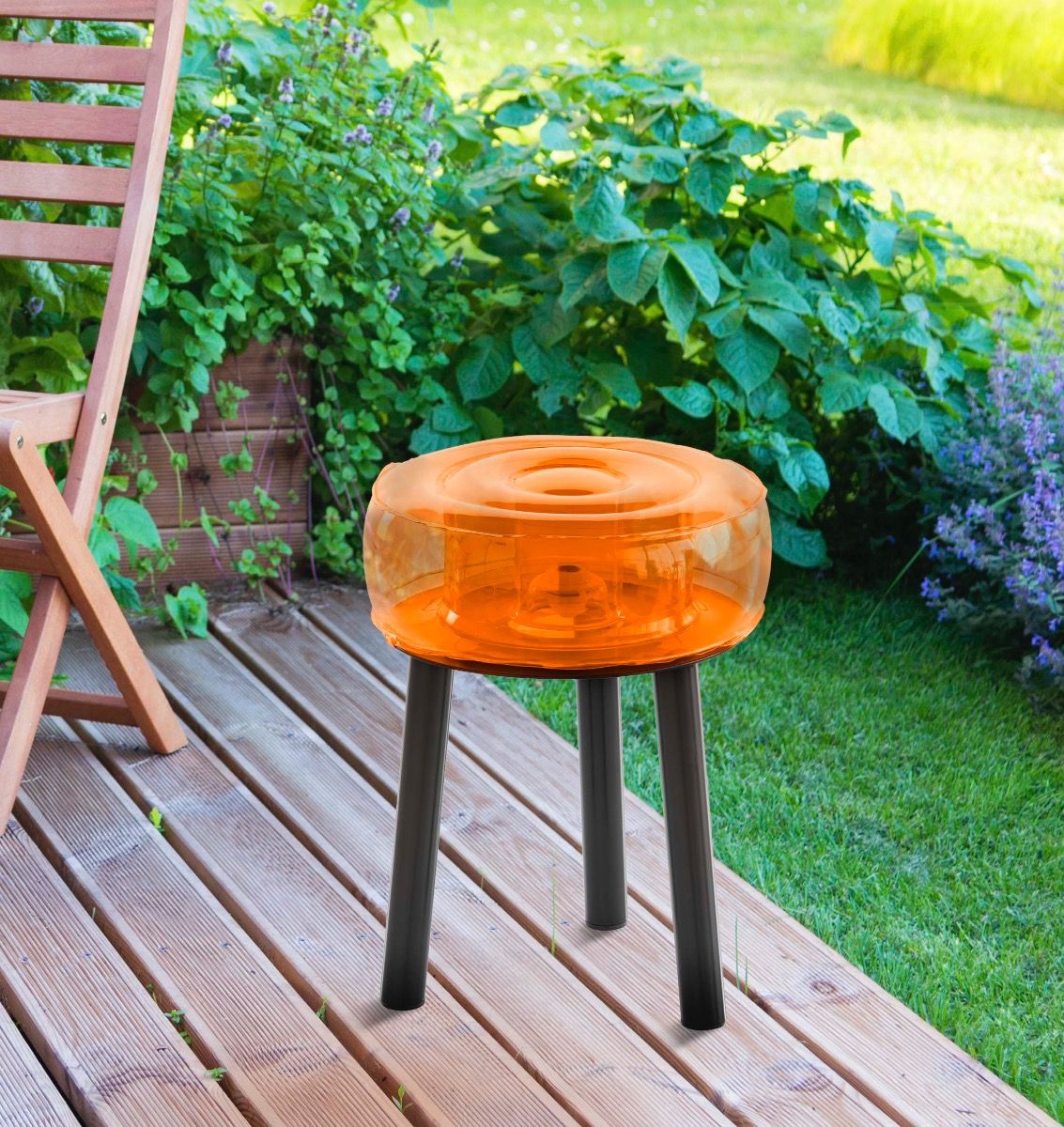 MOJOW Табурет FLOOFY из нержавеющей стали Оранжевый TAFLCIEKO05OC  - Вид №1