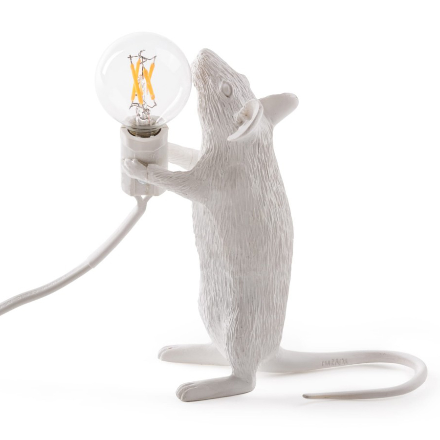 Светильник настольный Mouse Lamp Standing, белый Seletti 14884 - Вид №2