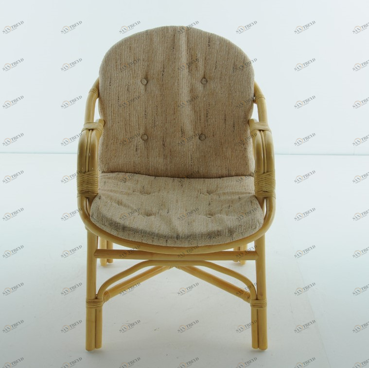 Кресло с подушкой бежевое из ротанга "Мед" 02/04В VINOTTI  00-3885197 Бежевый 