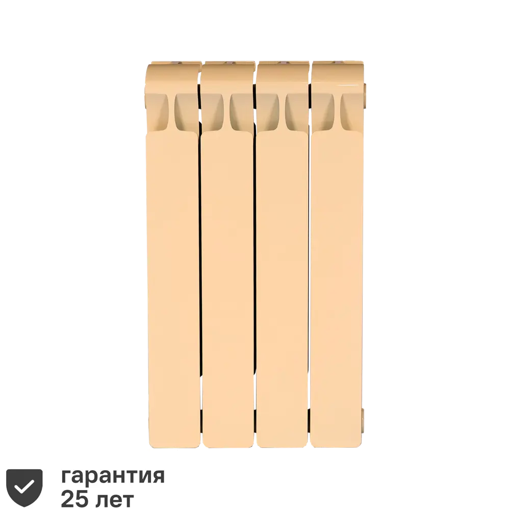 Радиатор секционный Rifar Monolit M50004RAL1015 500/100 4 секции боковое подключение биметалл бежевый 82560838 STLM-2097377