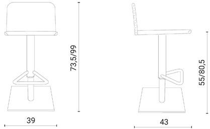 Ozzio Italia Стул кожаный с газлифтом Lunette S522  - Вид №3