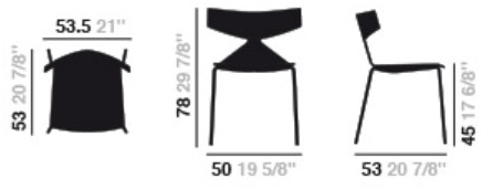 arper Стул из стали и дерева Saya sun-id-1397015 - Вид №2