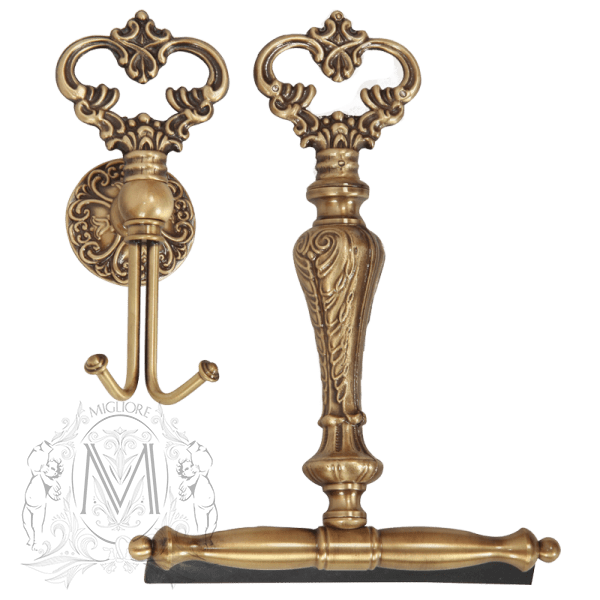 Щетка для чистки стеклянных поверхностей с крючком MIGLIORE Elizabetta ML.ELB-60.136.DO, цвет золото  - Вид №2