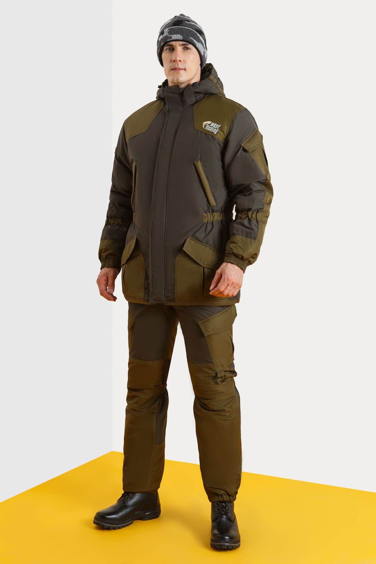 63940 Костюм  зимний хаки West Fishing  Зимняя спецодежда Santreyd  - Вид №8