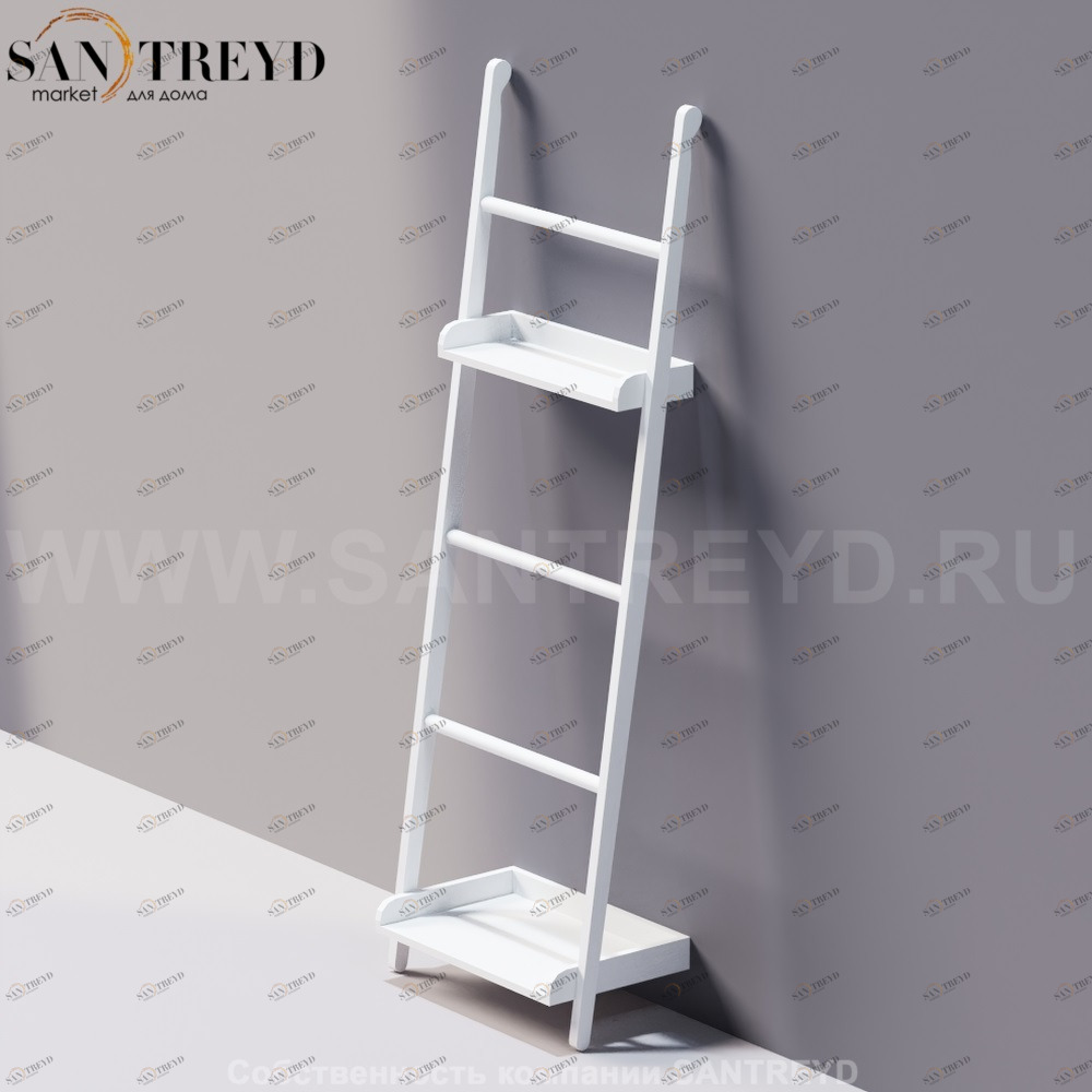 Agape STAIRS Вешалка для полотенец с двумя полками белая ACOM0545NZ