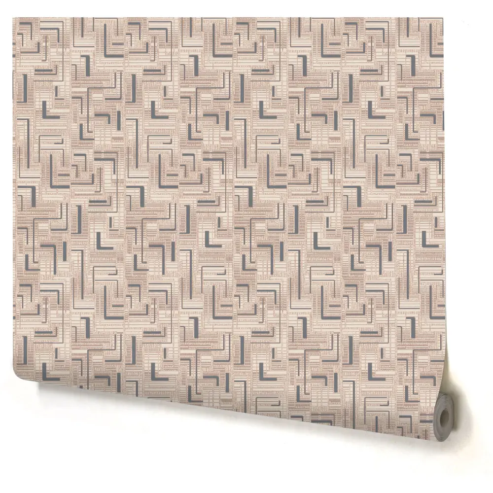 Виниловые обои PALITRA HOME Labirint серые с глубокой фактурой 14777347 STLM-0834341